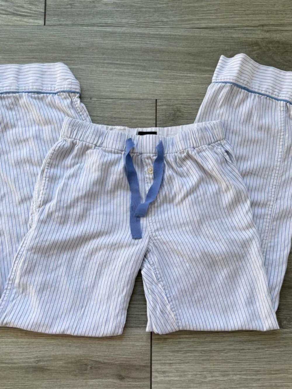 J. Crew Blue & Gold Striped Pajama Pants